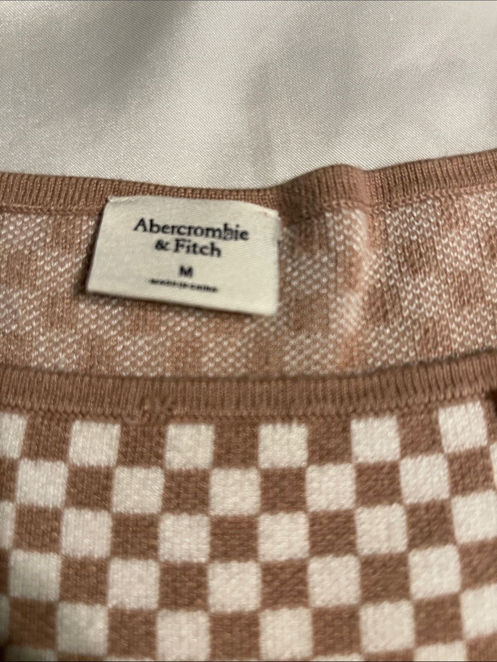 Abercrombie & Fitch Brown and White Checker Ribbed Tank Dress - Picture 6 of 6